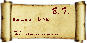 Bogdanu Tódor névjegykártya